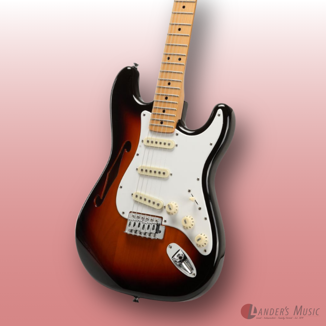 SX Alder Semi-Hollow 3 Tone Sunburst Electric Guitar