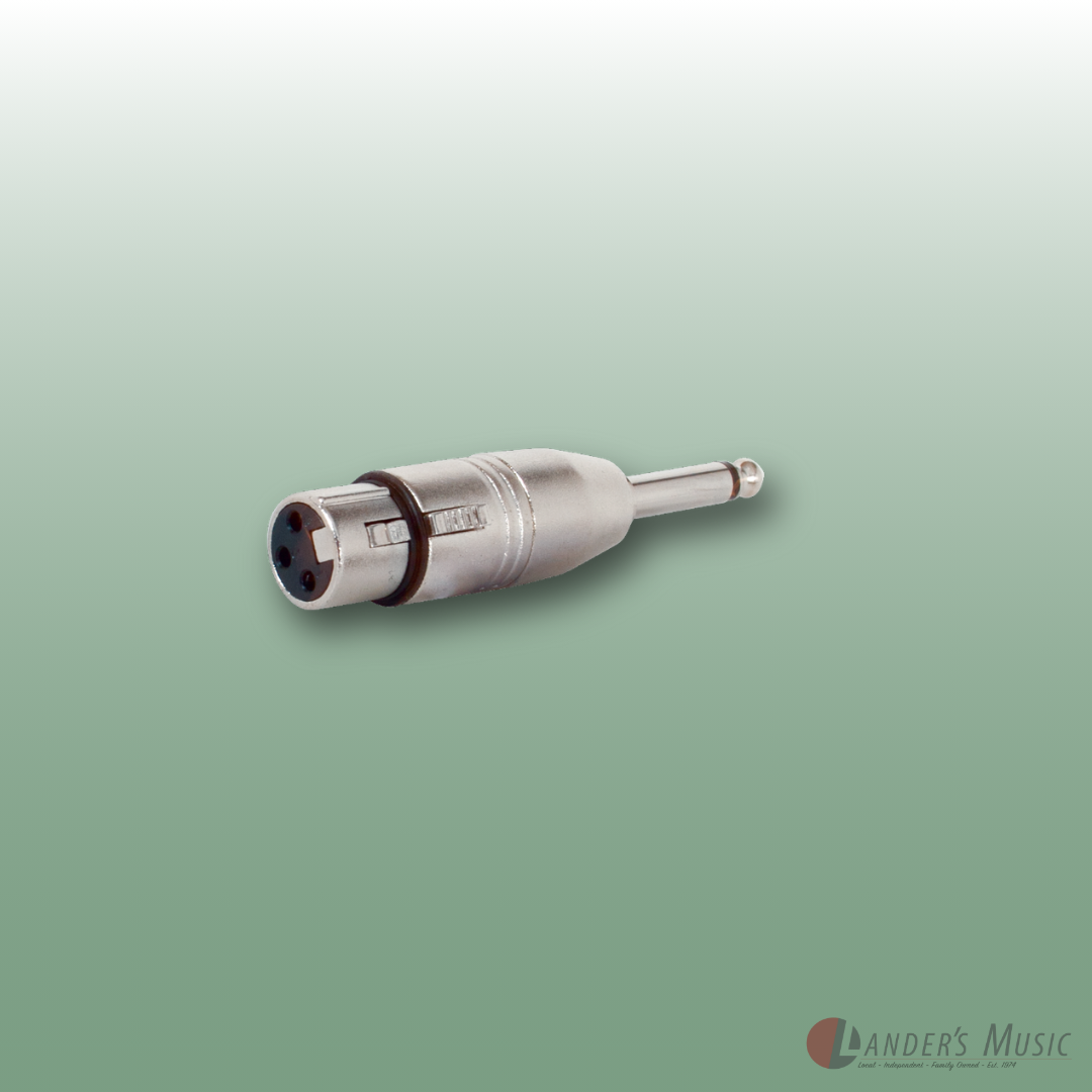 6.3 Mono Jack Plug (M) to XLR (F) Adaptor