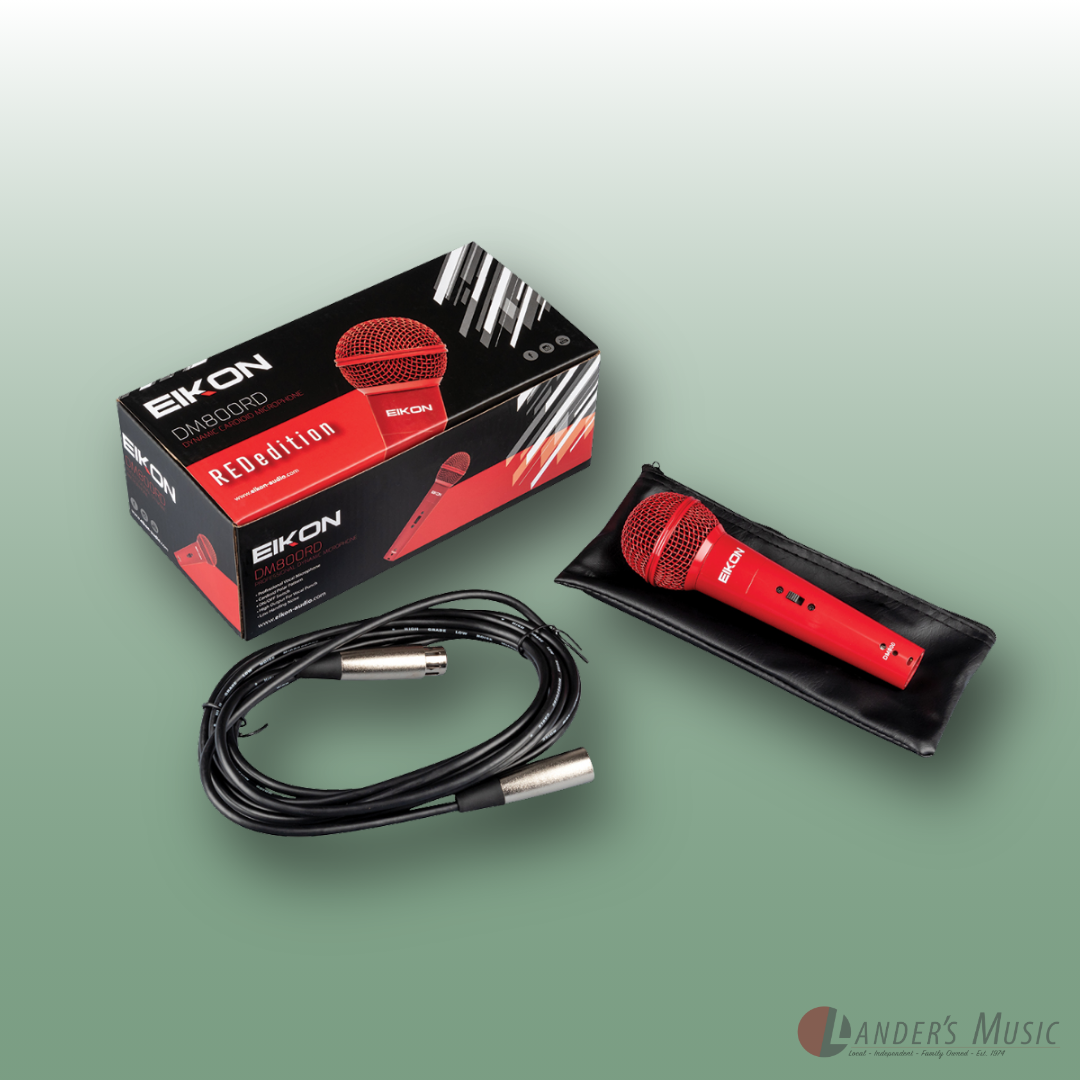 Eikon EDM800 Vocal Dynamic Red Microphone with Cable