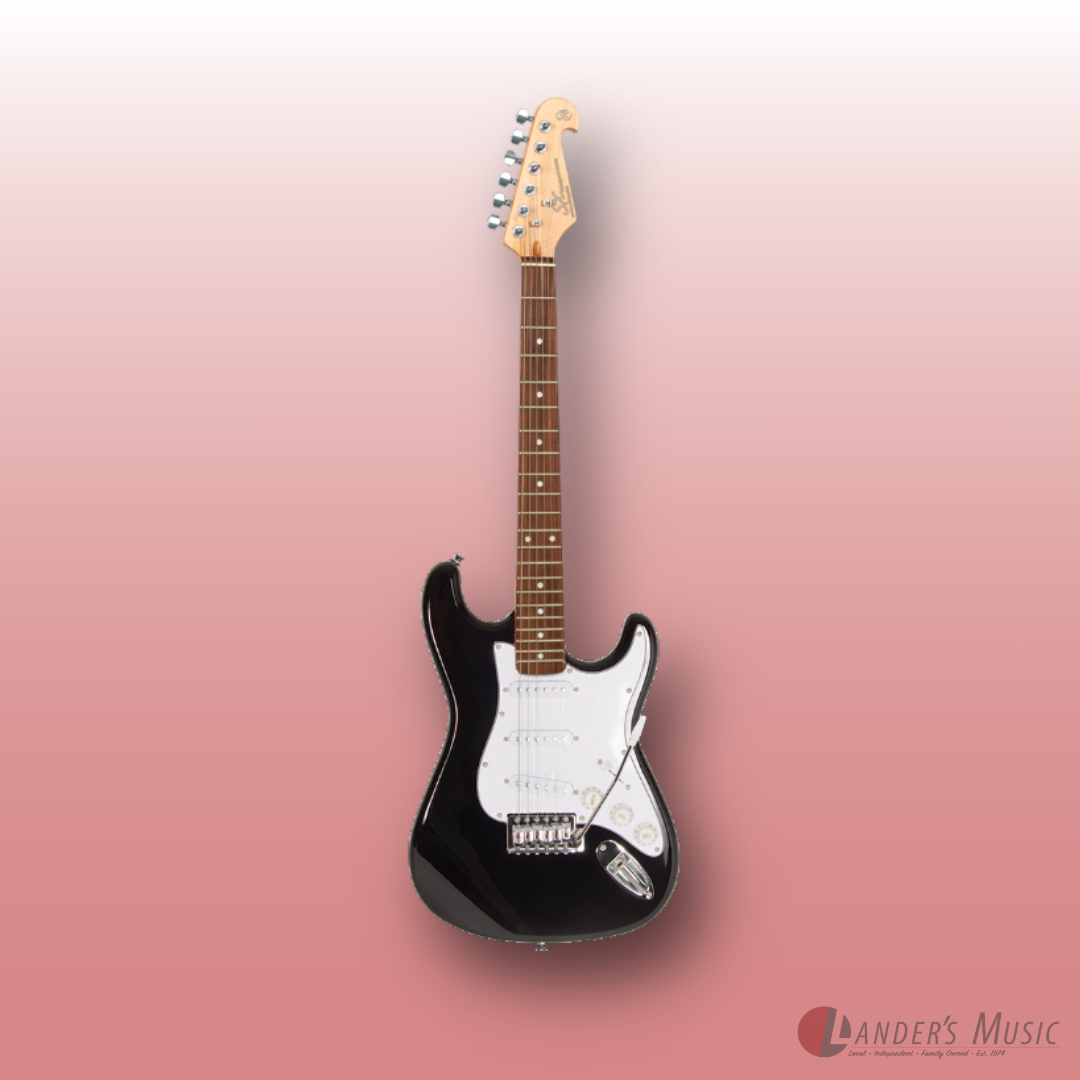 SX S Style Black 3/4 Electric Guitar with Amp Package