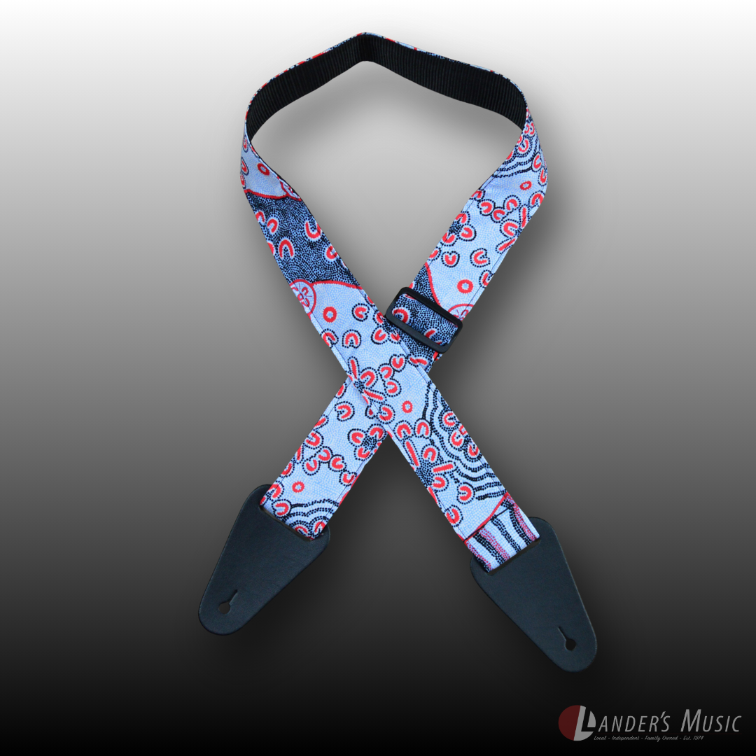 Colonial Leather Aboriginal Art Guitar Straps