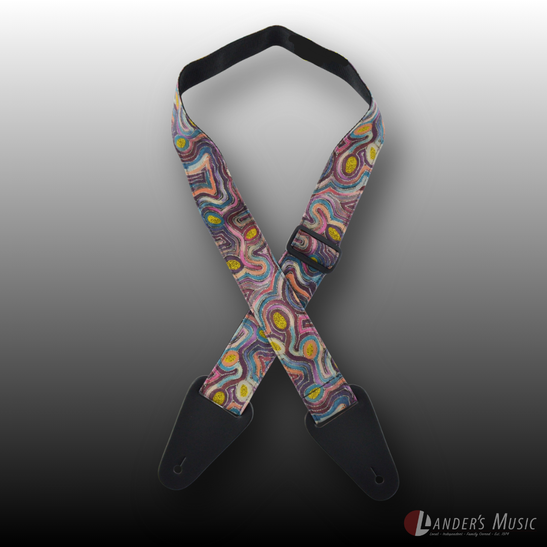 Colonial Leather Aboriginal Art Guitar Straps