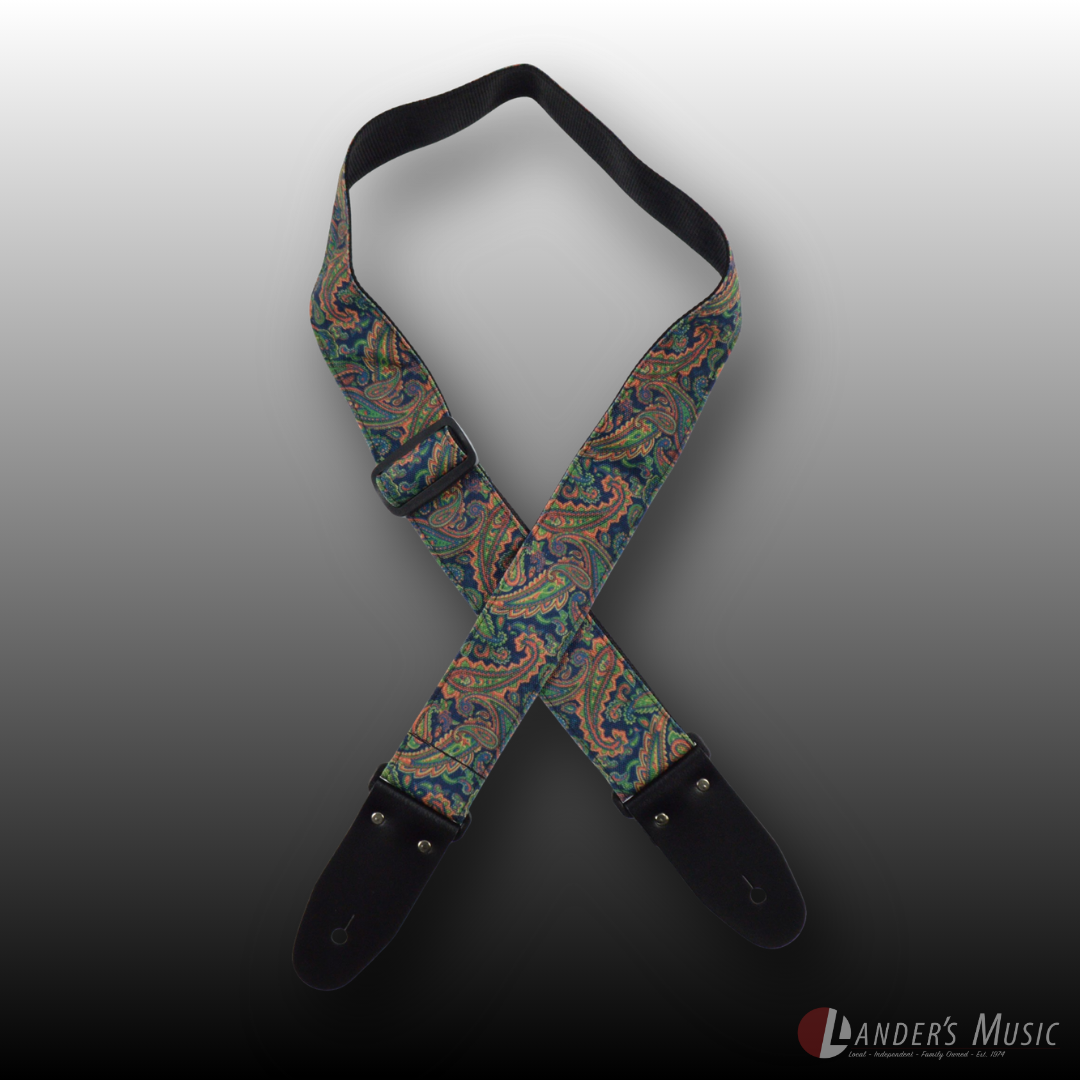 Colonial Leather Paisley Rag Guitar Straps