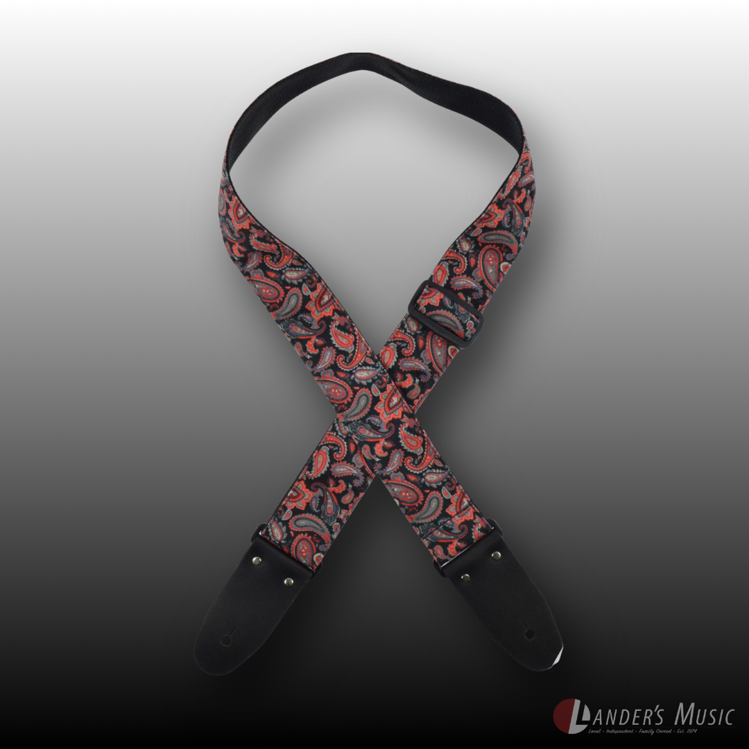 Colonial Leather Paisley Rag Guitar Straps