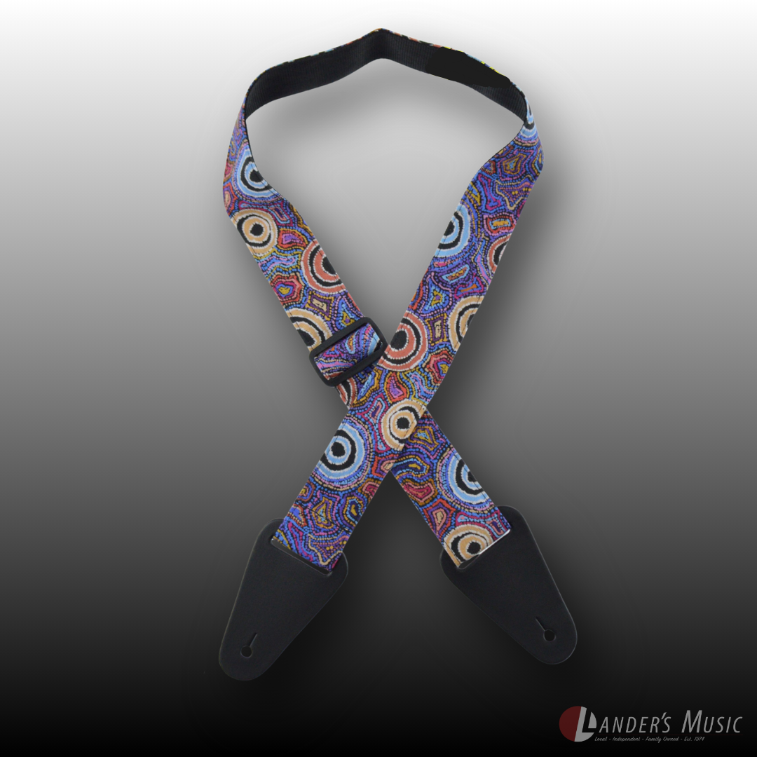 Colonial Leather Aboriginal Art Guitar Straps