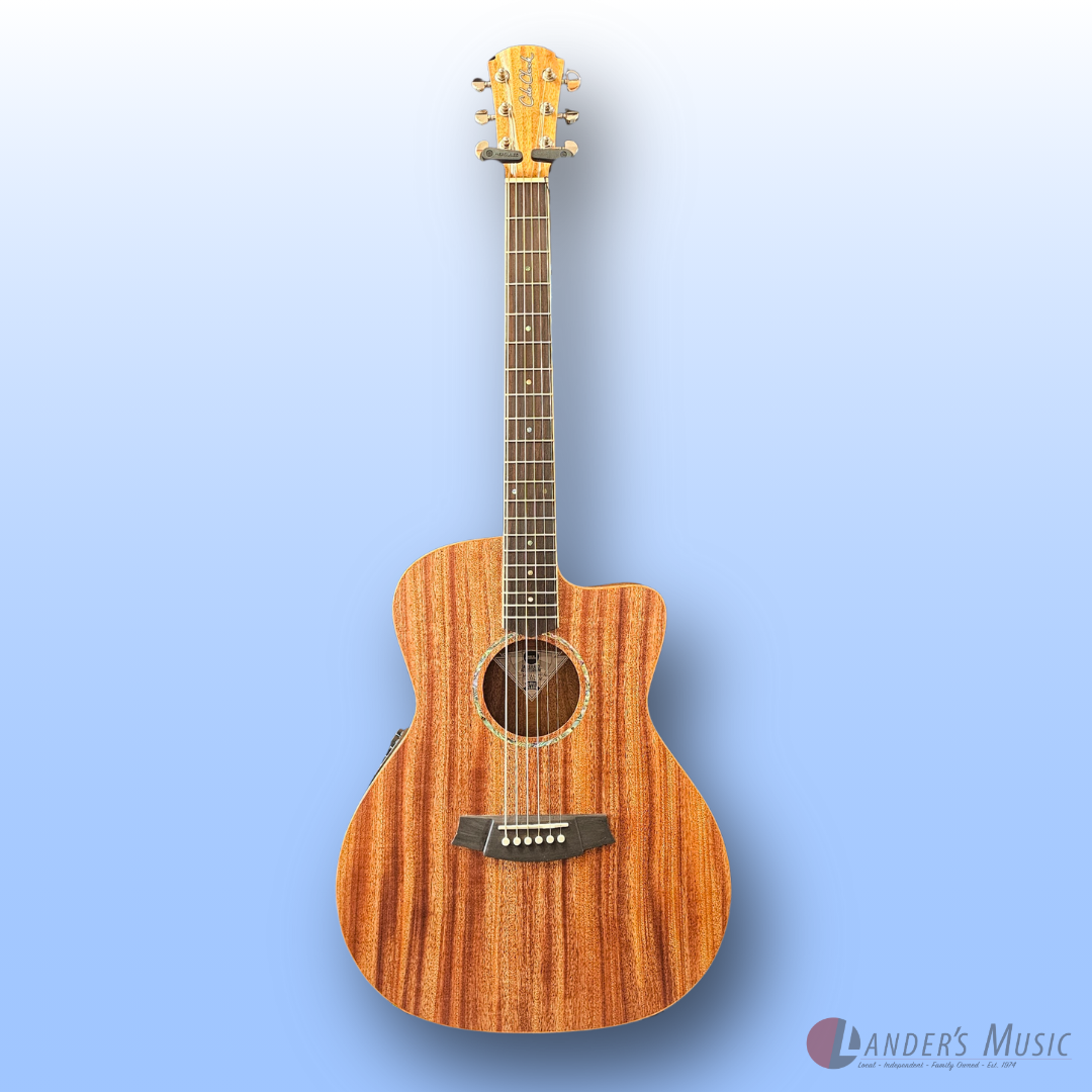 Cole Clark Studio Angel 1 Mahogany Electric/Acoustic Guitar with Case