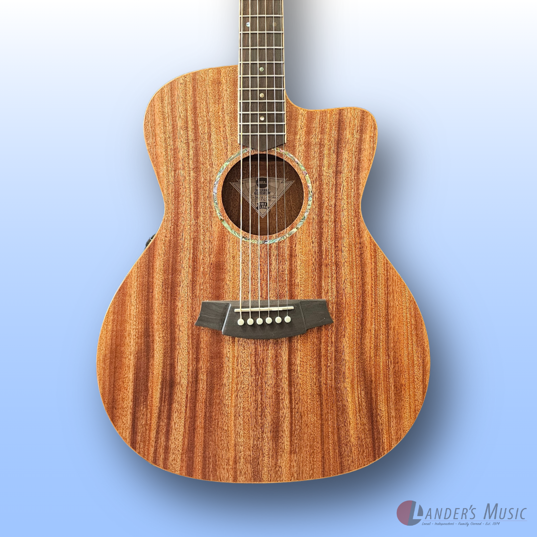 Cole Clark Studio Angel 1 Mahogany Electric/Acoustic Guitar with Case
