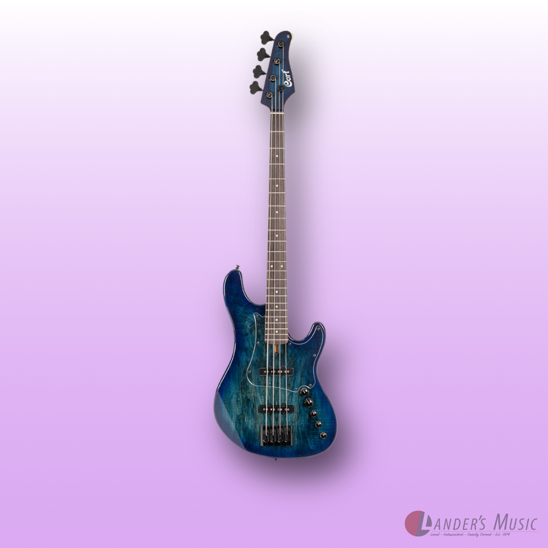 Cort GB-Fusion 4 Blue Burst Bass Guitar with Gig Bag