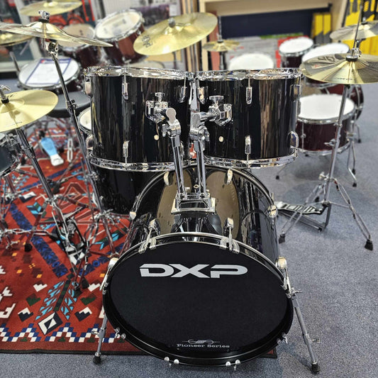 DXP Pioneer Series 22" Black 5 Piece Drum Package