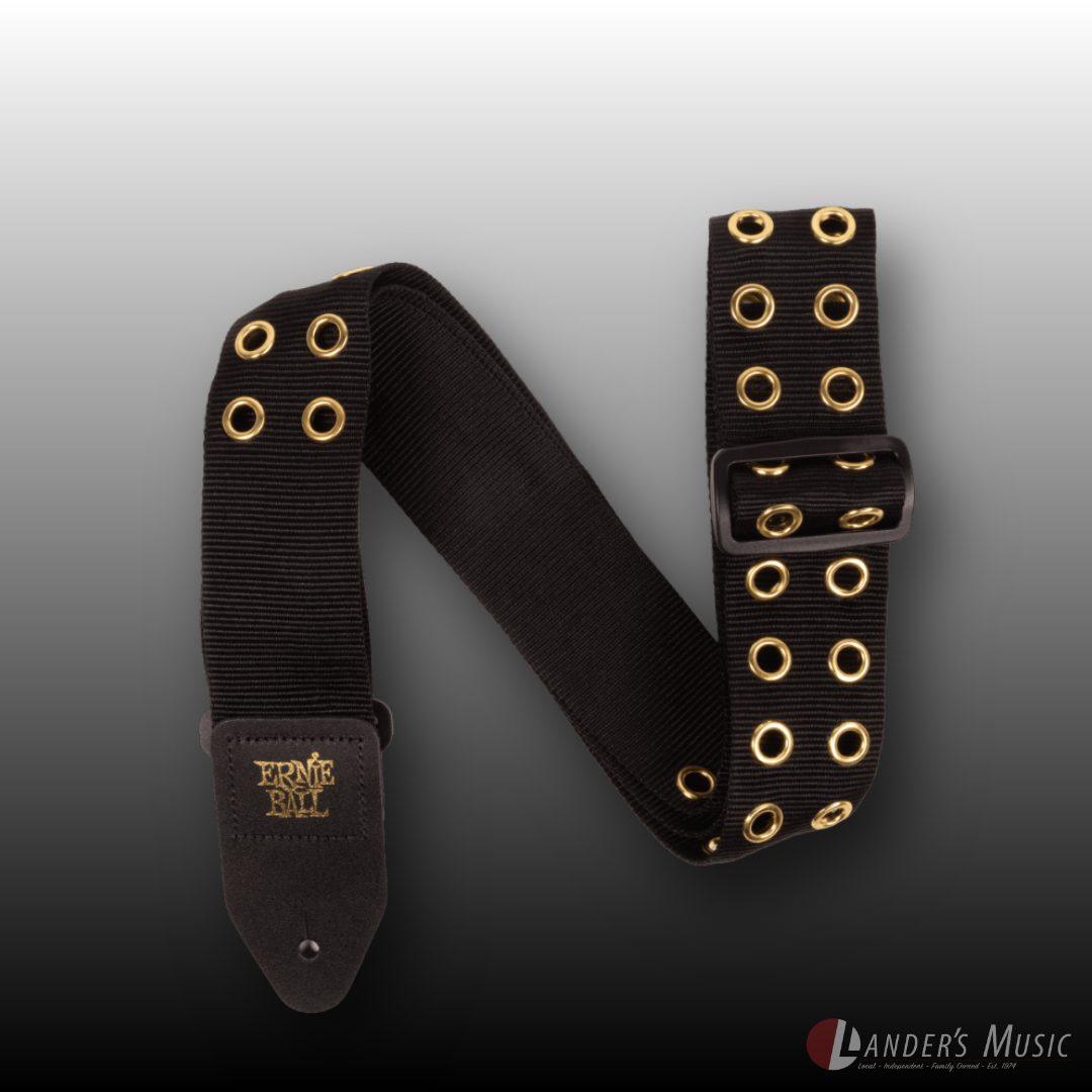 Ernie Ball Premium Hole Lotta Metal Gold Guitar Strap