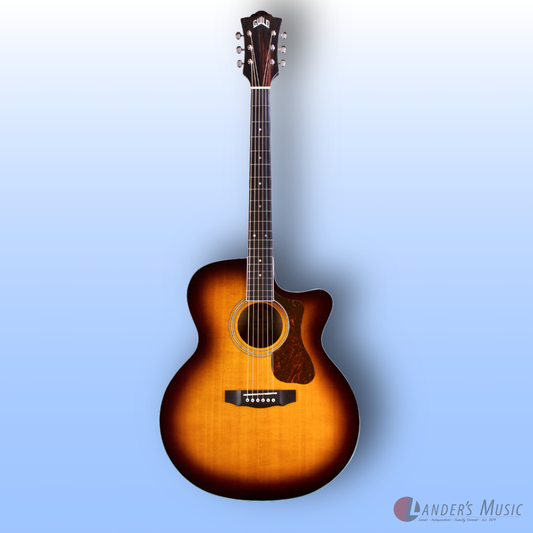 Guild Westerly Collection F-250CE Deluxe Maple Antique Burst Electric/Acoustic Guitar With Deluxe Bag