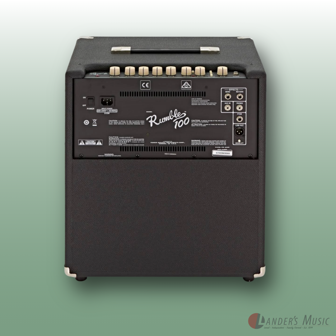 Fender Rumble 100 V3 Combo Bass Amplifier