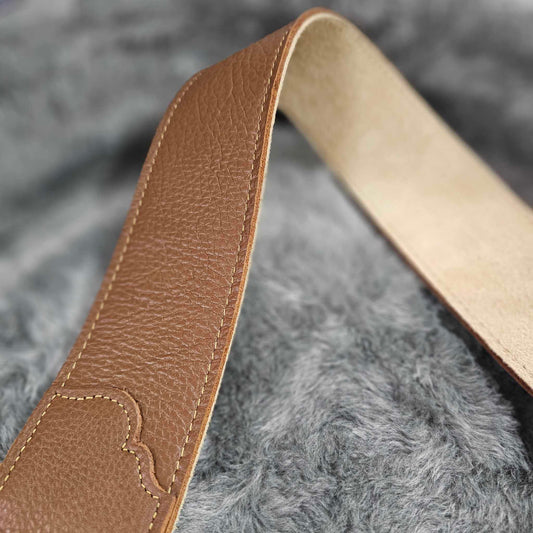 Franklin Caramel/Gold Stitching Leather Strap
