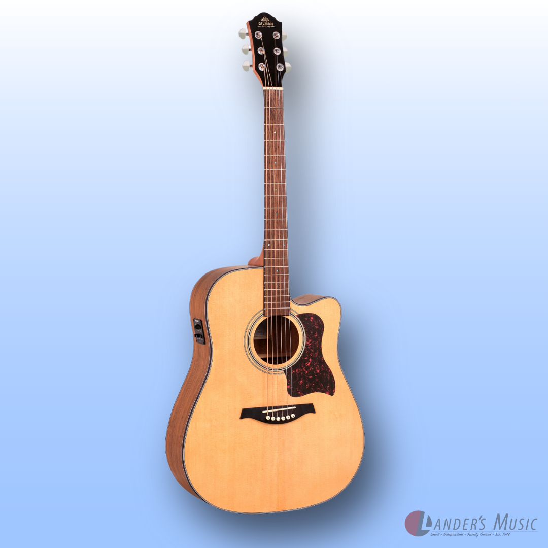 Gilman GD10CE Natural Electric/Acoustic Guitar