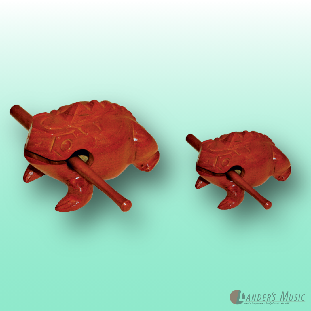 Mano Percussion Guiro Tone Frog with Wooden Beater