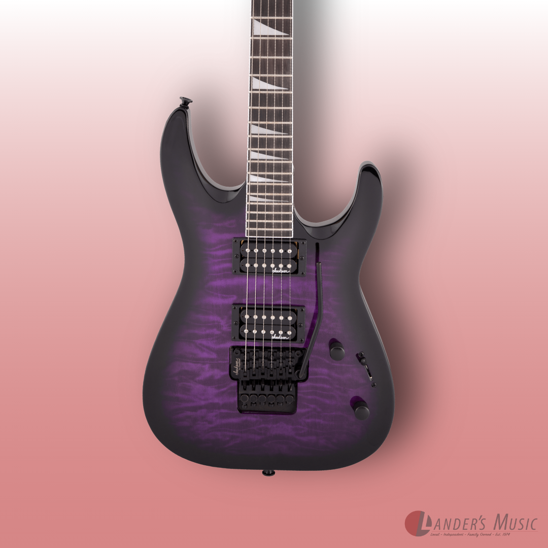 Jackson JS Series Dinky Arch Top JS32Q DKA in Transparent Purple Burst Electric Guitar