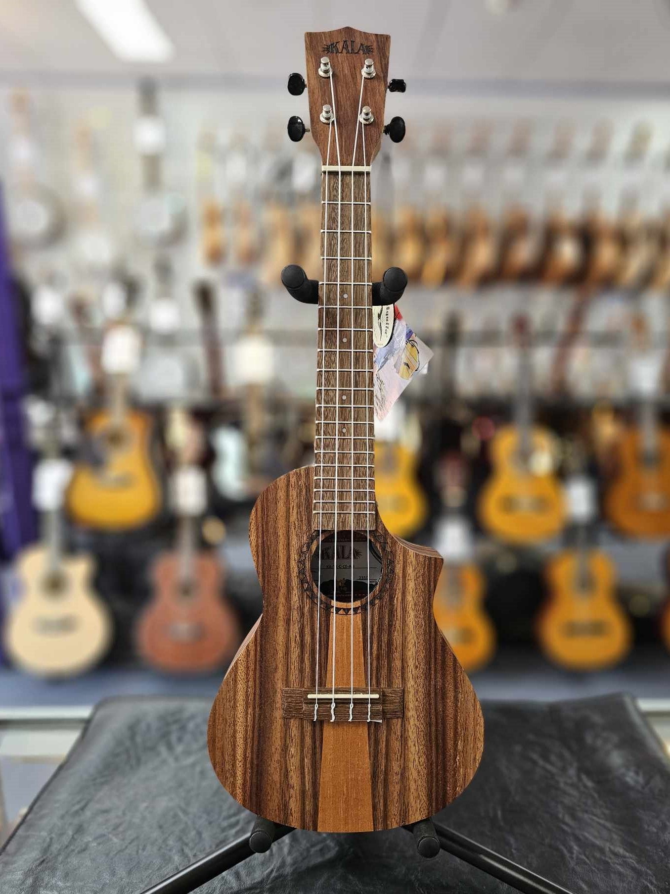 Kala Teak Cutaway Electric/Acoustic Ukulele