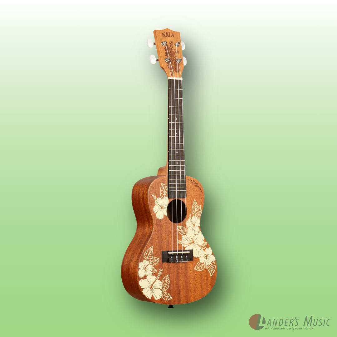 Kala Hibiscus Mahogany Concert Ukulele With Gig Bag