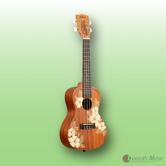 Kala Hibiscus Mahogany Concert Ukulele With Gig Bag
