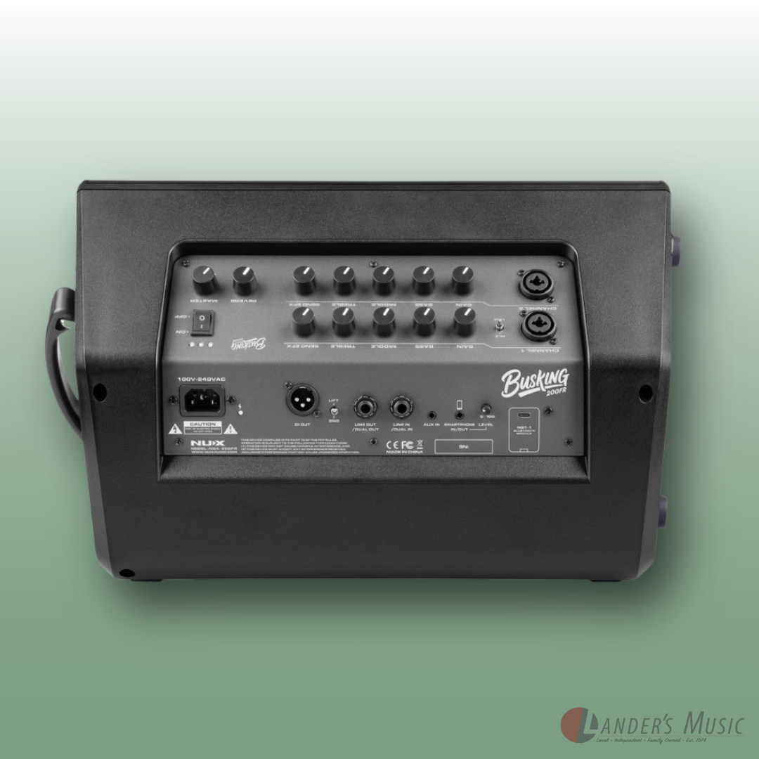 NU-X Portable Busking 200FR Rechargeable 2-Channel Speaker