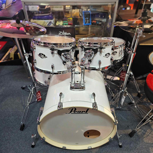 Pearl Export 22" Fusion Plus Pure White 5 Piece Drum Kit with Hardware