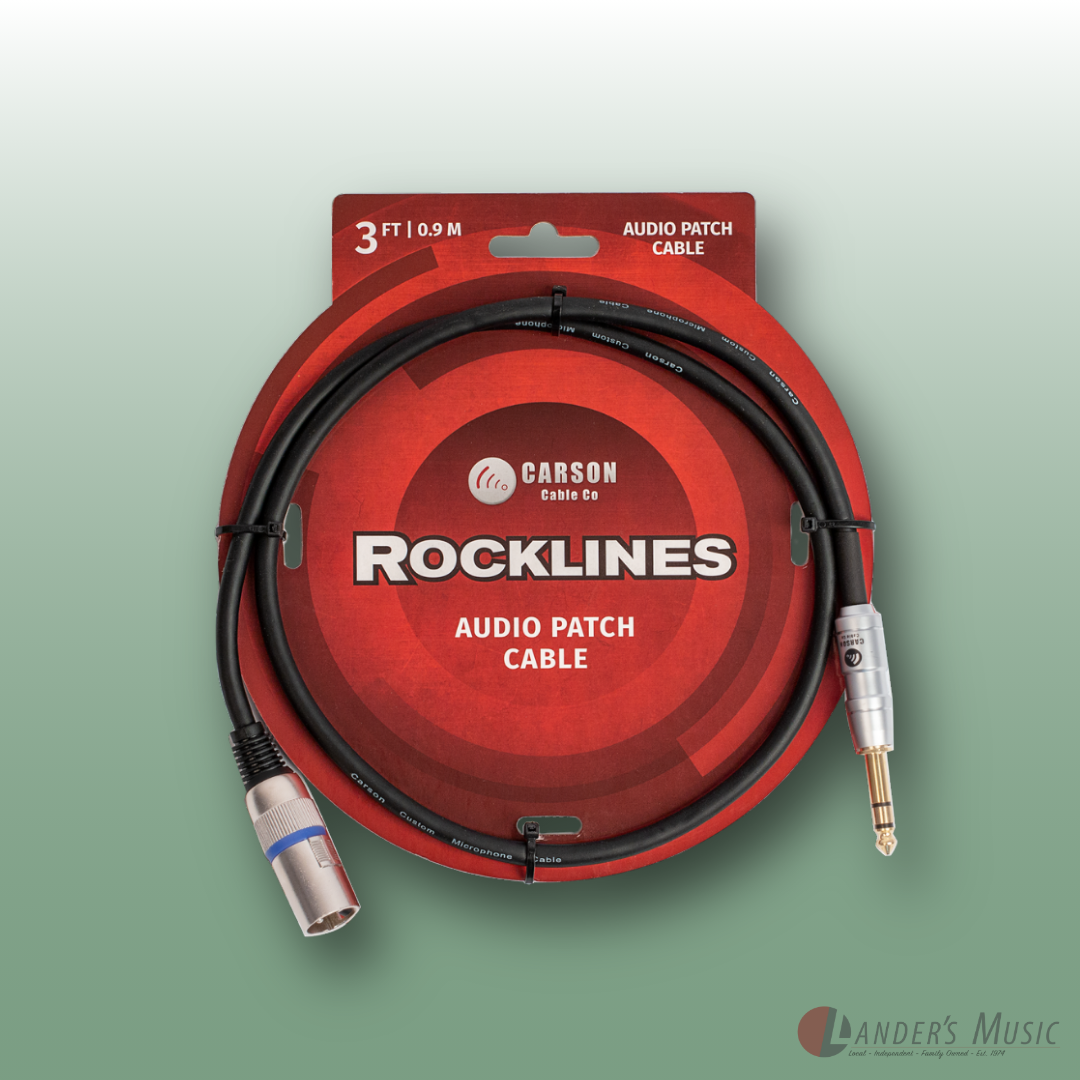 Carson Stereo 3' 6.3 Jack Plug (M) To XLR (M) Mic/Audio Cable