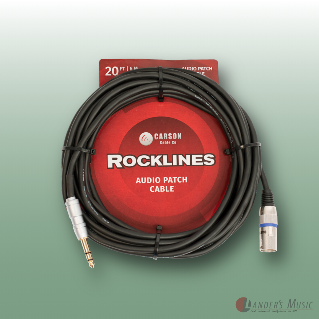 Carson 6.3 Mono Jack Plug (M) to XLR (M)