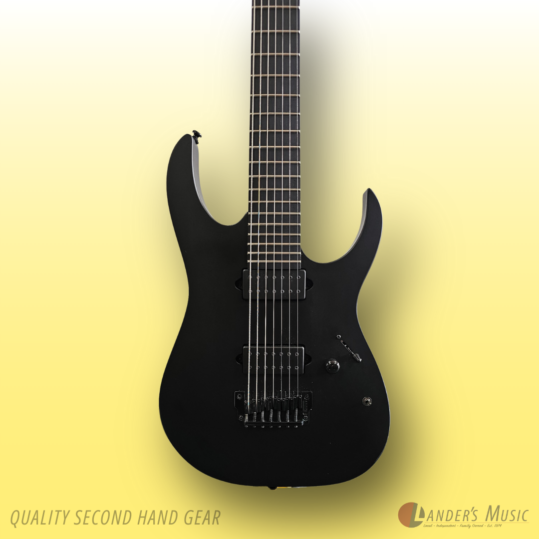 Second Hand - Ibanez RGIXL7 Black Flat 7 String Electric Guitar With Bag