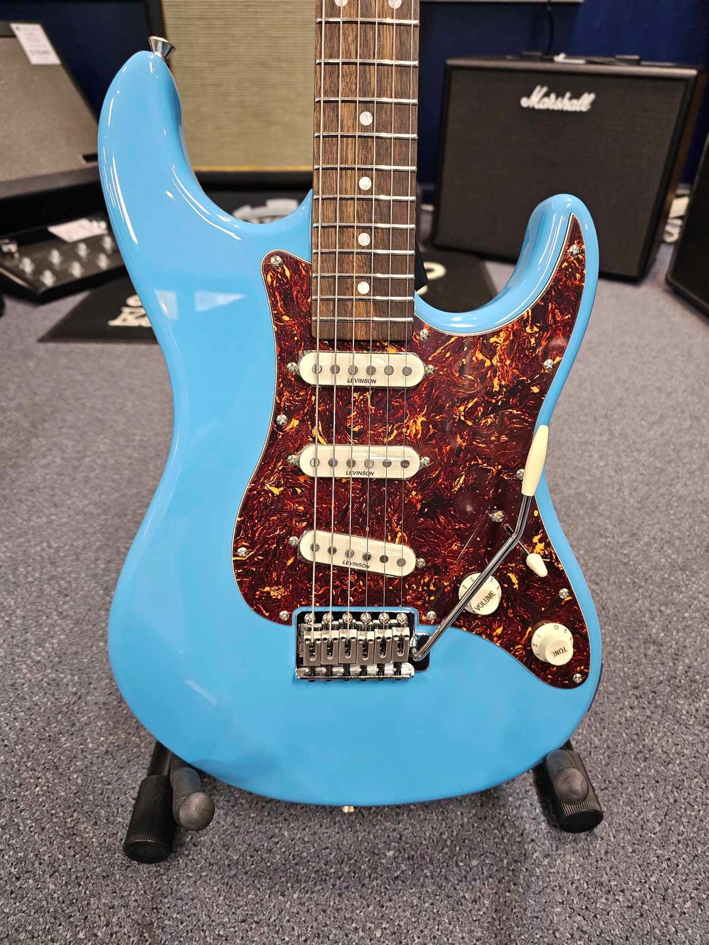 Sceptre by Levinson Ventana Standard Sonic Blue Electric Guitar