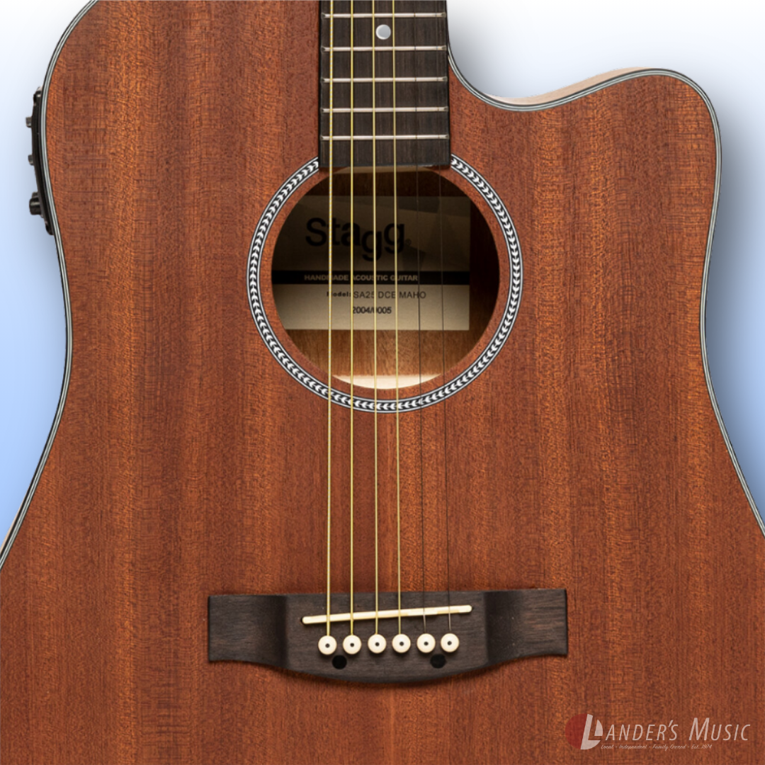 Stagg SA25-DCE Mahogany Electric/Acoustic Guitar