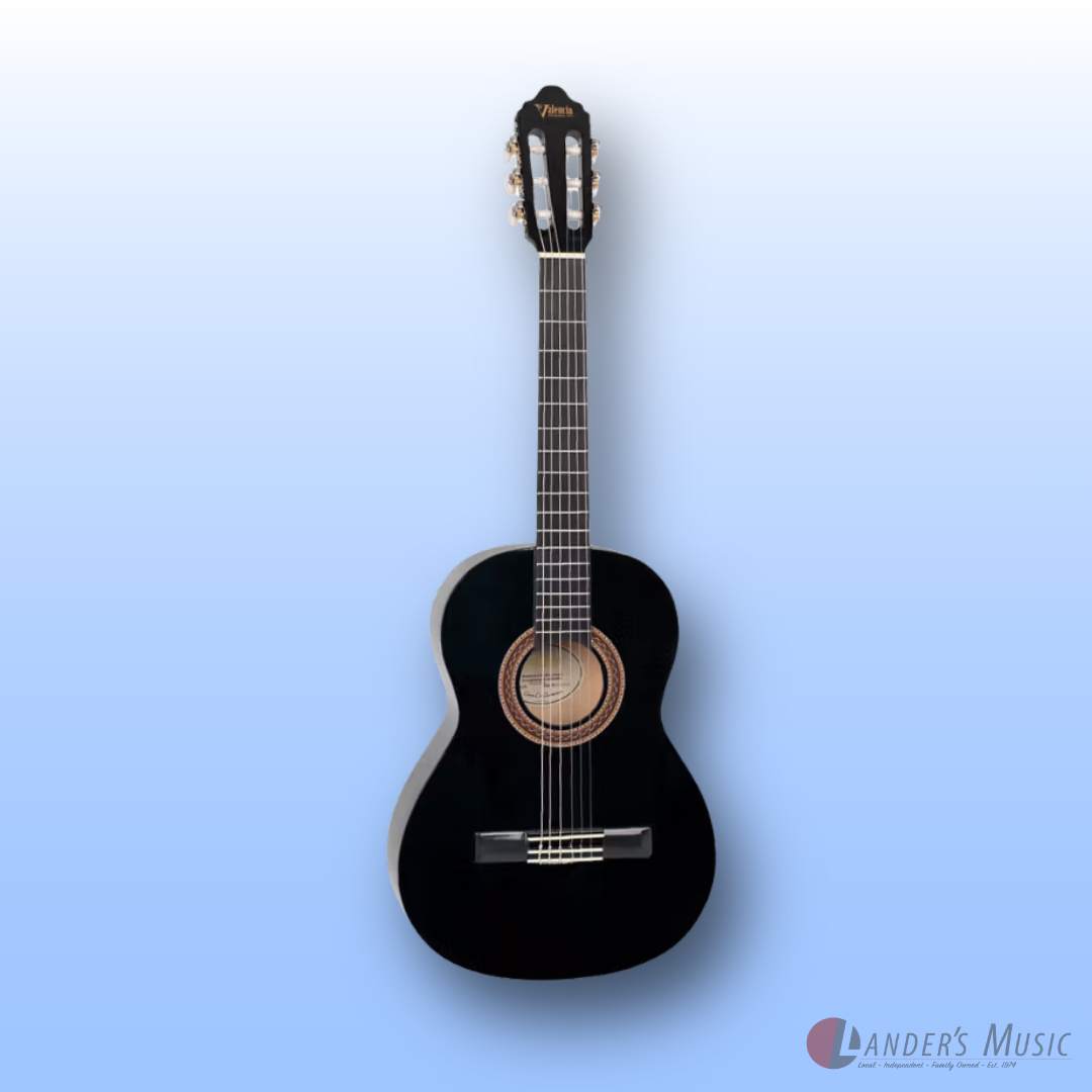 Valencia VC103 3/4 Size Black Nylon String Guitar