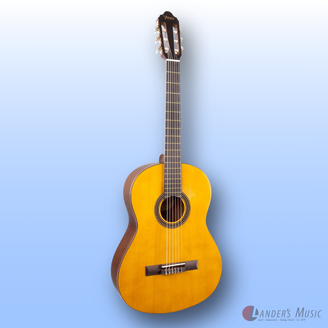Valencia VC204H 4/4 Size Hybrid Nylon String Guitar