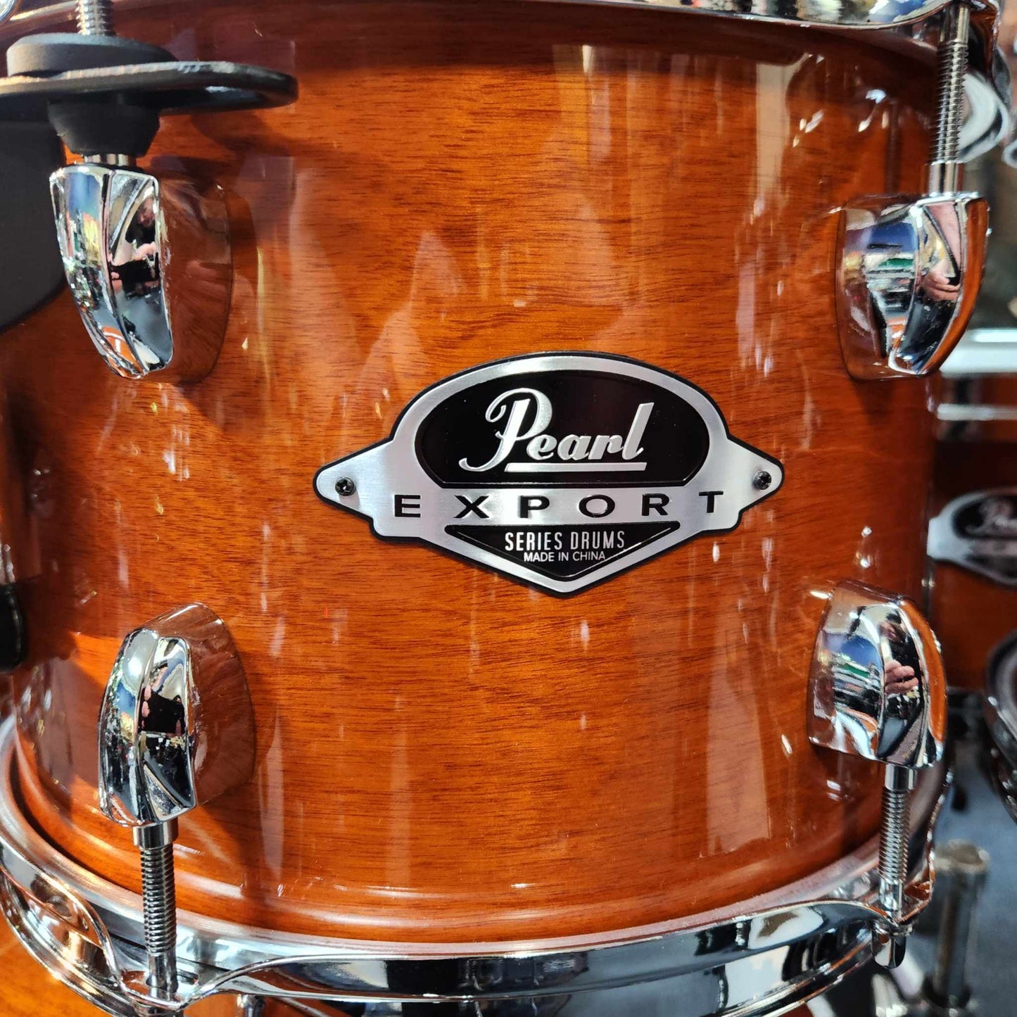 Pearl Export EXL 22" Fusion Plus Honey Amber 5 Piece Drum Kit with Extra 8" Tom