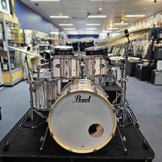 Pearl Export EXX 22" Fusion Plus Ltd Ed White Limba 6 Piece Drum Kit with Bonus Accessory Pack