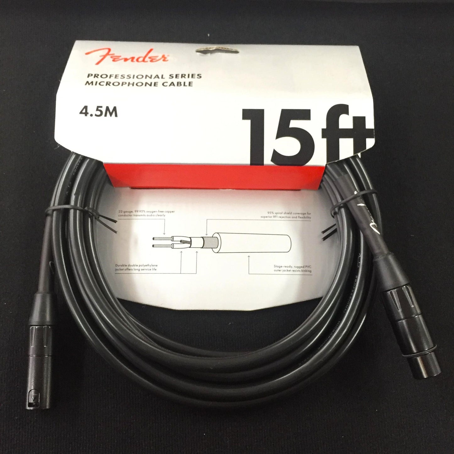 Fender 15ft Professional Microphone Cable