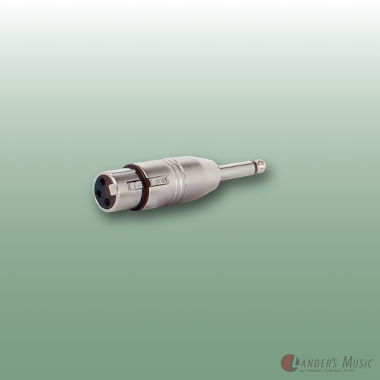 6.3 Mono Jack Plug (M) to XLR (F) Adaptor