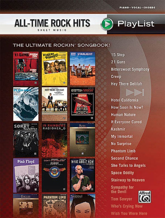 All Time Rock Hits Sheet Music Playlist
