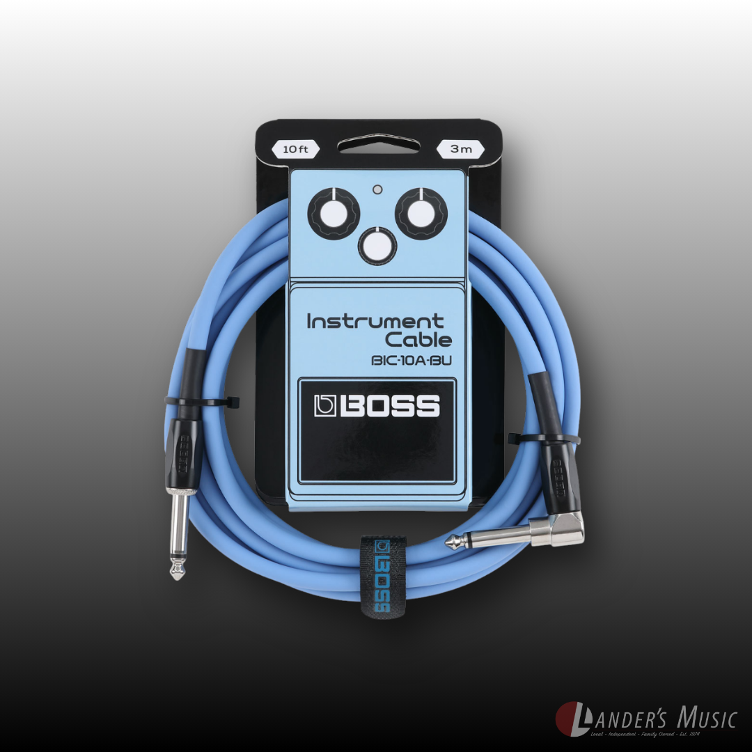 Boss 10ft Straight to Right Angled Colour Instrument Cables