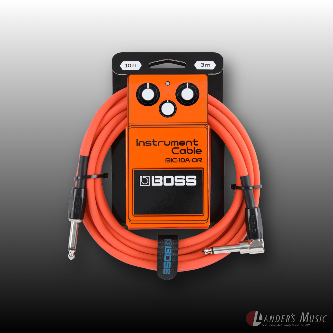 Boss 10ft Straight to Right Angled Colour Instrument Cables
