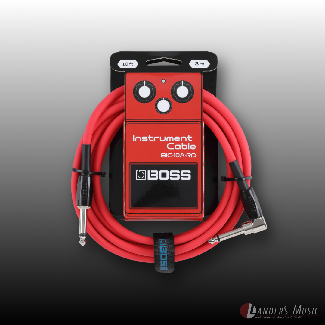 Boss 10ft Straight to Right Angled Colour Instrument Cables