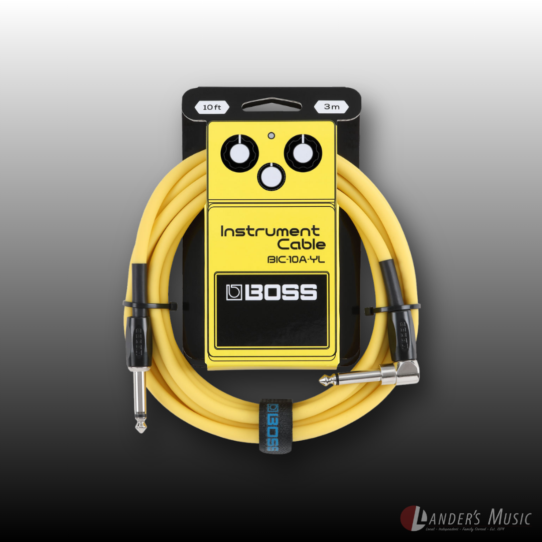 Boss 10ft Straight to Right Angled Colour Instrument Cables