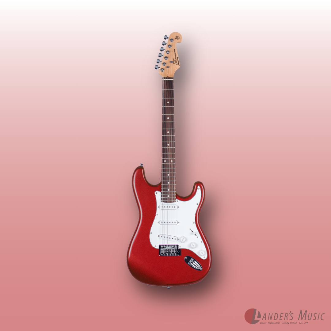 SX S Style in Candy Apple Red Electric Guitar and Amp Package