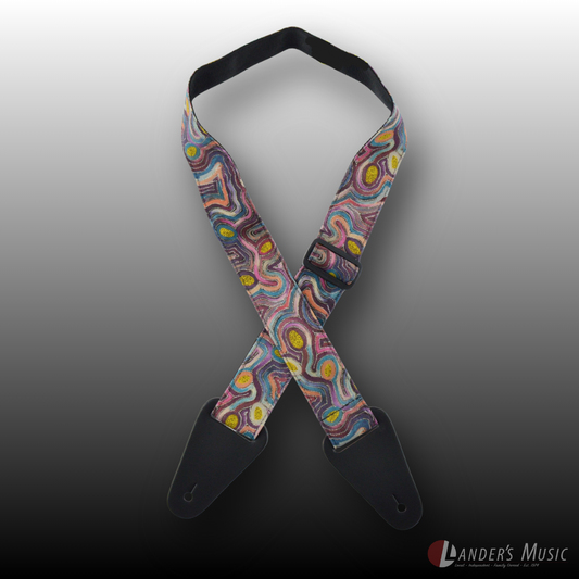 Colonial Leather Aboriginal Art Guitar Straps