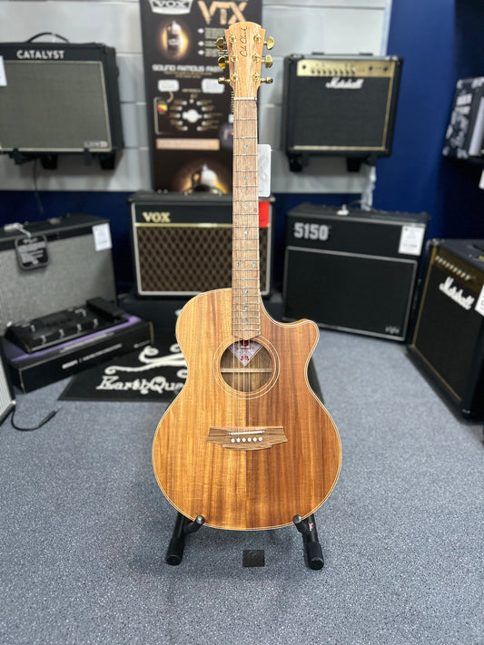 Cole Clark Thinline II Blackwood Electric/Acoustic Guitar with Case