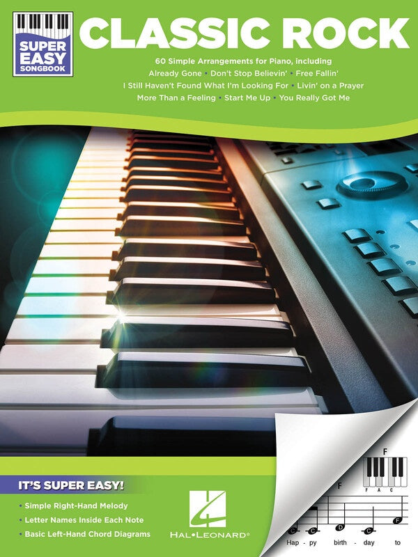 Classic Rock Super Easy Songbook For Piano