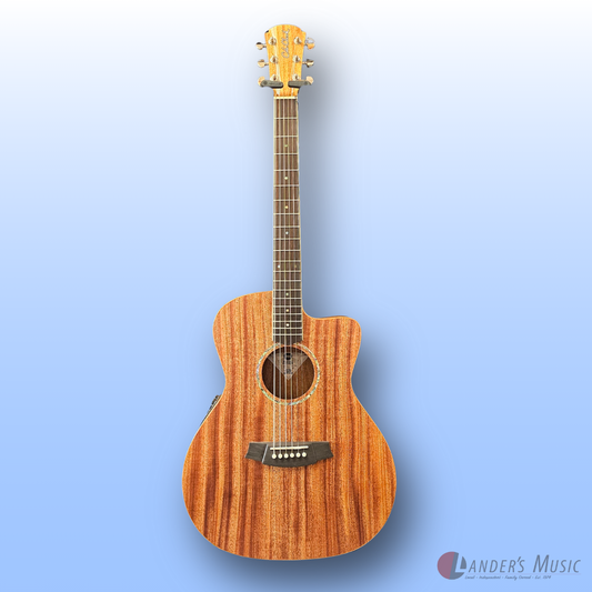 Cole Clark Studio Angel 1 Mahogany Electric/Acoustic Guitar with Case