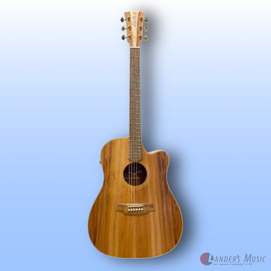 Cole Clark 'Fat Lady' FL2EC Blackwood Acoustic/ Electric Guitar With Soft Case