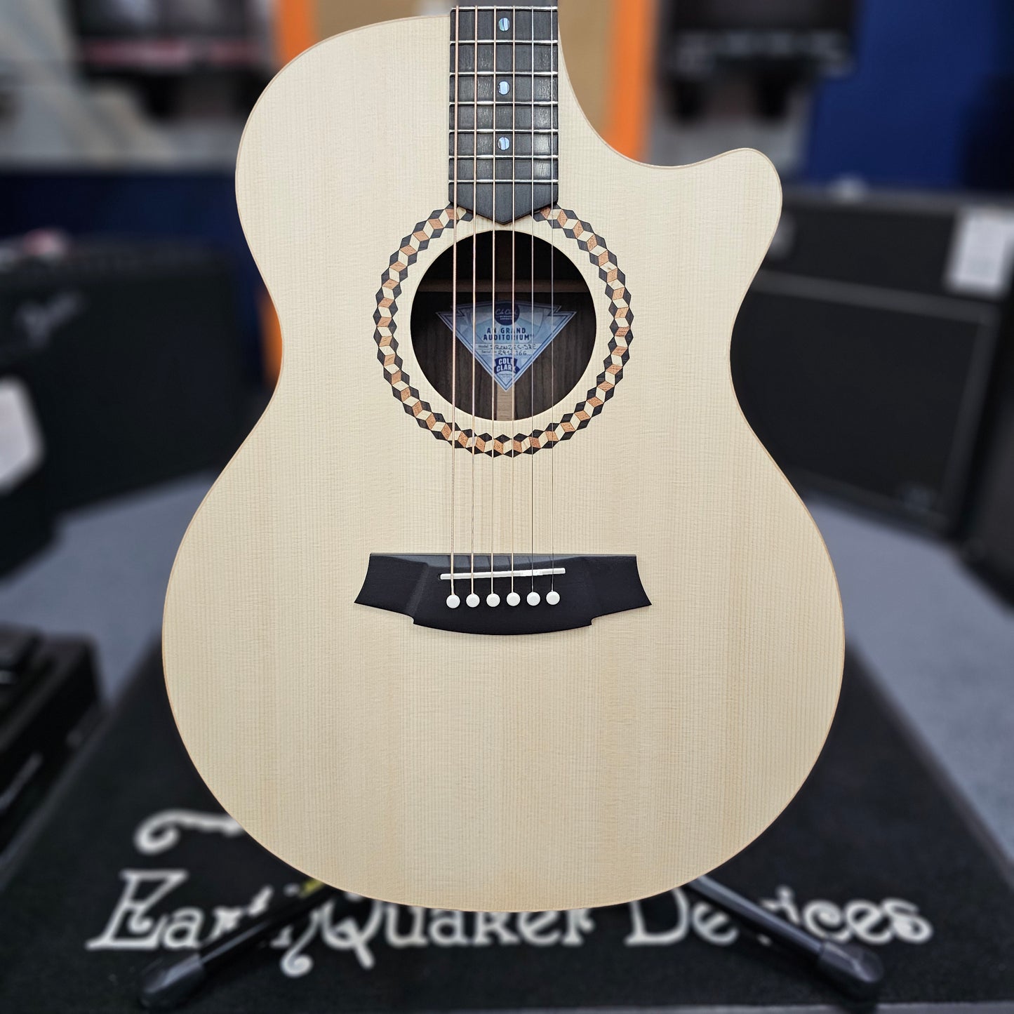 Cole Clark Studio Recording Angel 2 Spruce and Rosewood Electric/Acoustic Guitar with Case
