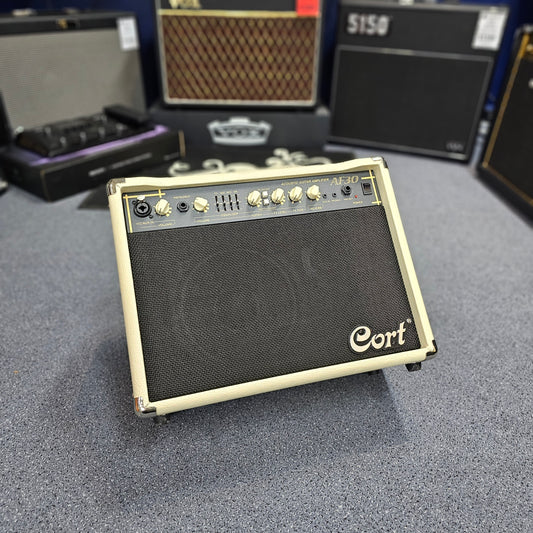 Cort AF-30 Ivory 30W Acoustic Guitar Amplifier