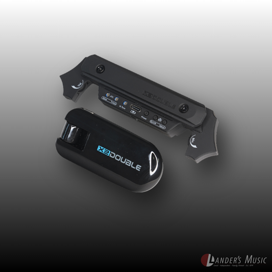 Double X2-B Black Guitar Soundhole Pickup and Receiver